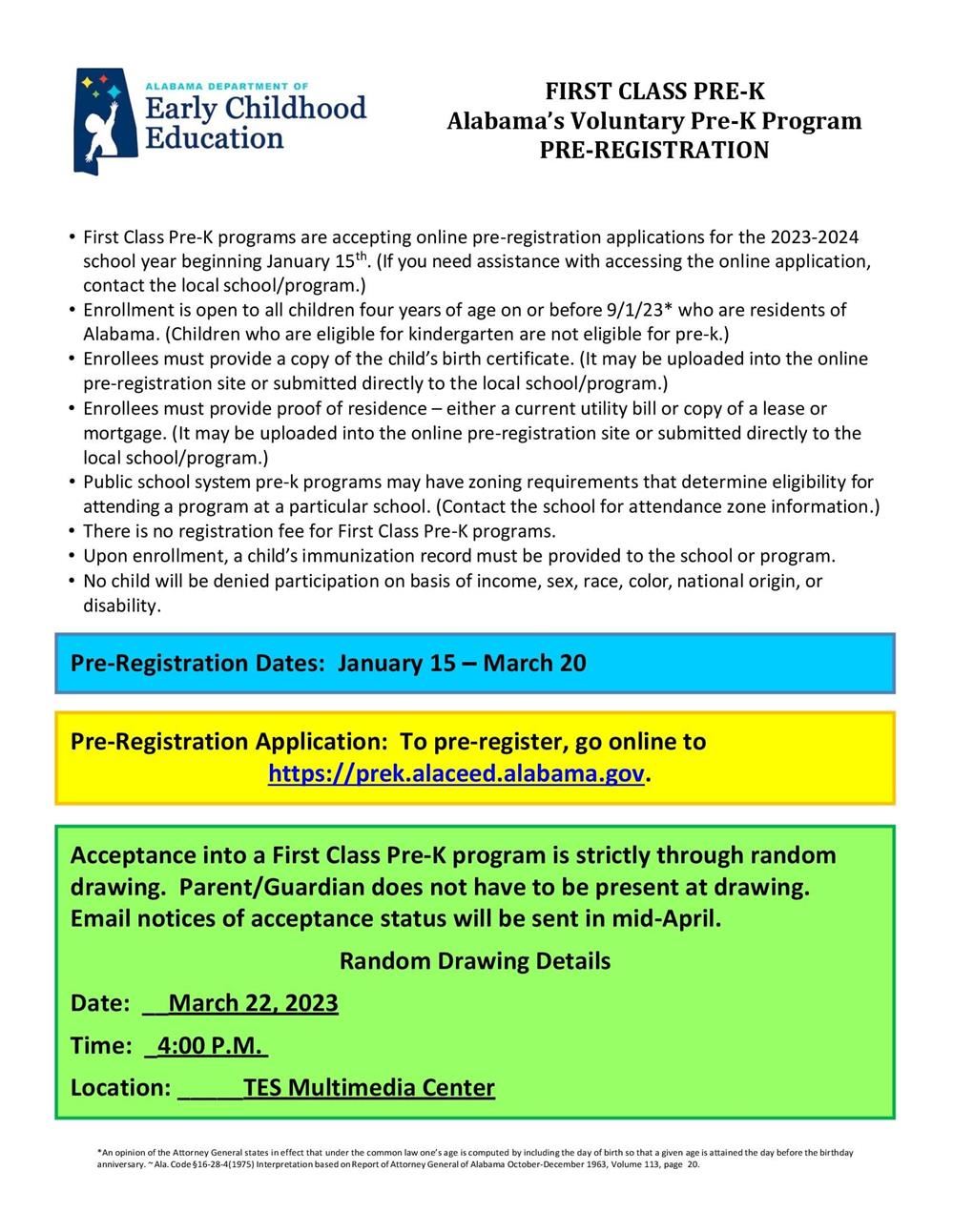  Pre K Regisration (English)